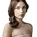 Five Petal Flower Silver Pendant Necklace – Stunning Created Aquamarine Crystal Blue – 18-inch Lead & Nickel-Free Silver Chain Necklace – Unique Jewelry for Women with Gift Box