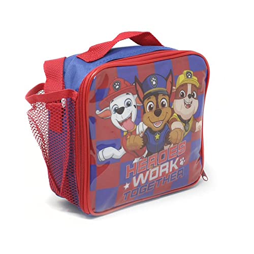 PawPatrol Children's Character Insulated Lunch Bag with Shoulder Strap & Mesh Side Pocket