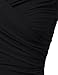 Laksmi Women's Cross-front V Neck Ruched Long Sleeve Blouse Top