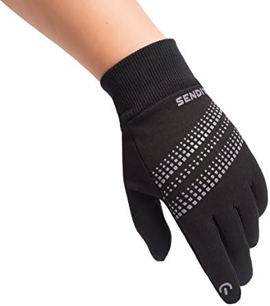Winter Gloves Touch Screen Gloves Outdoor Cycling / Driving Gloves for Men and Women (Black, M)