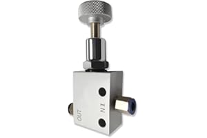 IMOOA Universal Knob Adjustable Disk Drum Brake Proportioning Valve Silver Aluminum