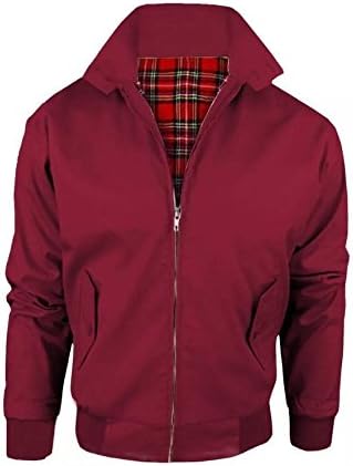 MALAIKA ® Ladies Plain Harrington Jacket Womens Classic Vintage Retro Scooter 1970'S Bomber Trendy Coat - (Small to 5XL)