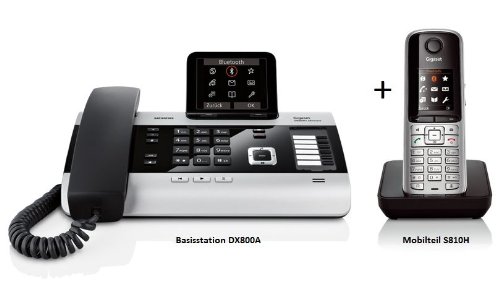 Siemens Gigaset DX800A mit AB + S810H Duo ISDN