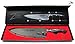 Zelite Infinity 8 Inch Chef Knife - Damascus Japanese Chef's Knife for Kitchen with Curved Handle; Professional Kitchen Knife with Japanese AUS-10 Super Steel 45-Layer - Leather Sheath