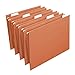 Smead Standard Hanging File Folders, 25 Count, Orange, 1/5-Cut Adjustable Tabs, Letter Size (64065)