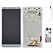 Glass LCD Display Touch Screen Assembly Parts + Frame for LG G6 H870 H871 H872 LS993 VS998 Screen Replacement (Silver)