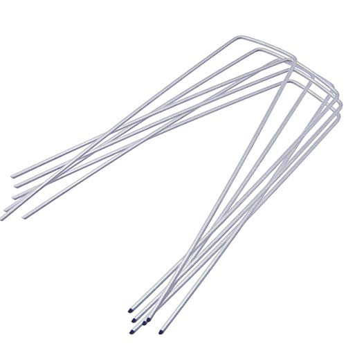 Quality Yes QY 20PCS 6Inch Heavy Duty Galvanized Garden Stakes Tent Stakes U Shape Lawn Landscape Staples Tent Pegs Pins