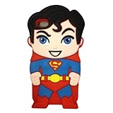 Minidandan Red 3d Hero Superman Red Soft Silicone Back Case Cover Skin for Apple Iphone 4 4s