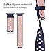 UMTELE Compatible with Apple Watch 4 Bands 40mm 38mm, Soft Silicone Sport Strap with Ventilation Holes Breathable Replacement Bands Replacement for Apple Watch Nike+, Series 4/3/2/1 40mm 38mm