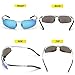 Torege Men's Sports Style Polarized Sunglasses For Cycling Running Fishing Driving Golf Unbreakable Al-Mg Metal Frame Glasses M291 (Sliver&Blue lens)
