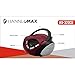 HANNLOMAX HX-320CD CD/MP3 Boombox, AM/FM Radio, USB Port for MP3 Playback, Aux-in, LCD Display,AC/DC Dual Power Source (RED)thumb 3