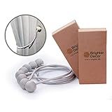 Brighter Decor Magnetic Curtain Tiebacks | Premium Curtain Holdbacks | Replace Your Curtain Hooks or Clips | Live a Brighter Life | 4-Pack, Silver