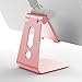 Skomet aluminum adjustable multi-angle phone stand, holder, dock - for iPhone, Samsung, and other smartphone devices - Rose Gold