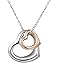 Love Heart Necklace for Girlfriend Double Heart Necklace Open Heart Necklace Memory of Love Necklace 2 Tone Necklace Womens Pendant Interlocking Heart Necklace Her Girlfriend Christmas Gifts