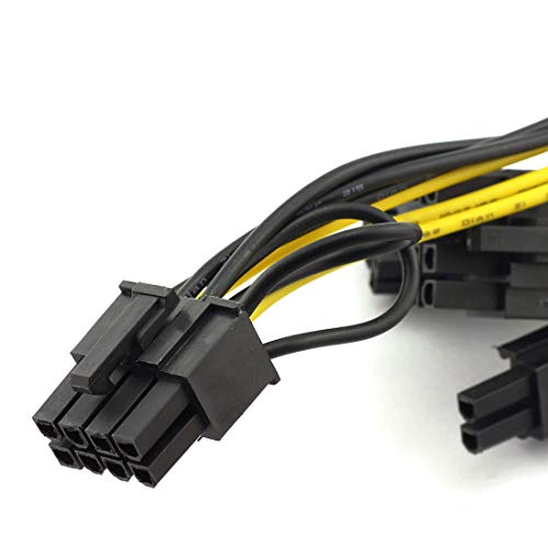 image for DZS Elec 2pcs PCIe 6pin to 8pin Adapter Power Extension Cable PCI-e 6-