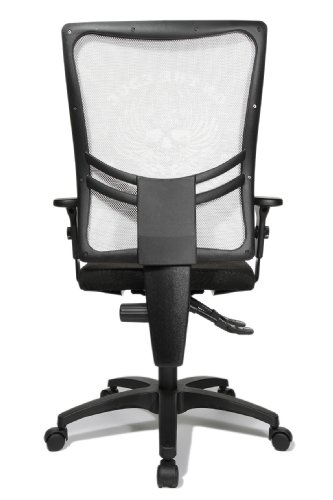 Topstar-NX40PGC9-Young-Line-Urban-10-Sedia-di-Design-Girevole-con-Schienale-Quadrato-in-Rete-Teschio-Nero-Bianco