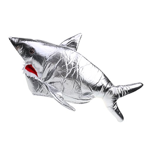 MonkeyJack Silver Shark Shape Hat Cap Fish Animal Costume Party Dress Up Adult Kids Mask