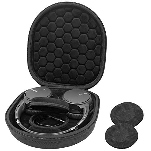 ProCase Hard Case for Sony WH1000XM5/ WH1000XM4/ WHXB910N/ WHCH710N/ WH-CH720N/ WHXB900N/ Bose 700/ QC35 II Wireless Noise Cancelling Headphones, Travel Carrying Bag with 2 Dust Covers -Black