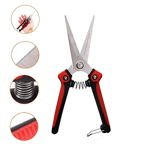 Pruning Shears, Garden Cutter Clippers, Stainless Steel Multi-Purpose Hand Pruner Scissors for Garden Harvesting Fruits Vegetables, Trimming Flowers