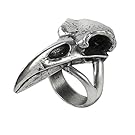 Rebeschadel Ring Raven Skull Alchemy Gothic Ring - size 9