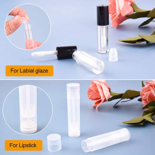 image for WXJ13 61 PCS Empty Lip Gloss Containers Set, Lip Balm Tubes Mini Lip G