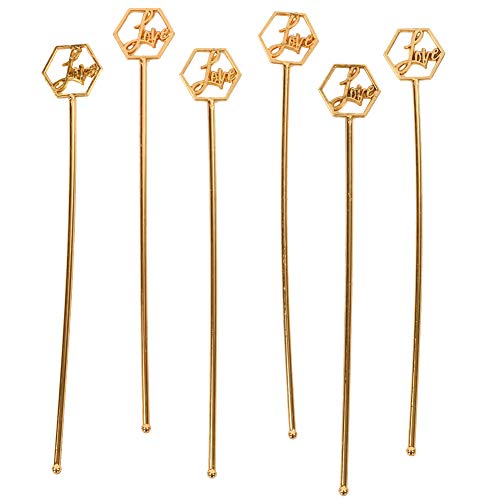 Andaz Press Rose Gold Copper Long Drink Stirrers, 7-Inch Metallic Rose Gold Love Plastic Disposable Cocktail Swizzle Sticks in Bulk 48 Pack for Wedding, Engagement, Bridal Shower, Christmas Party - Thumbnail 3
