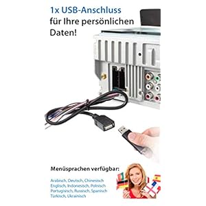 XOMAX XM-2VN1003 Autoradio con Touch Screen XXL regolabile (10" / 25 cm) I Mirrorlink I Navigazione GPS I Bluetooth I Collegamenti per microfono esterno e retrocamera I RDS I USB I 2 DIN - immagine 6