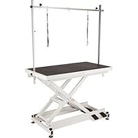 Flying Pig Professional Electric Lift X Style Durable Grooming Table w/Wheels