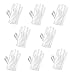 WINOMO 8 Pairs Nylon Gloves Work Glove White