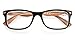 Eyekepper Classic Vintage Style Reading Glasses, Black-Brown