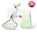 TAI CHI ME Premium 100% Natural XIUYAN Jade Roller for Face + Gua Sha Stone Massager Set, Real Facial Jade Roller (set of 2)