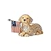 Jim Shore HWC by Enesco Dog Holding Flag Figurine