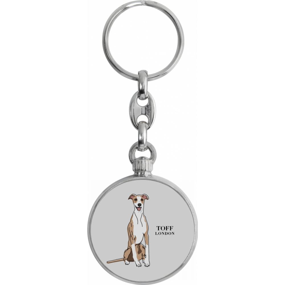 Toff London Beige Whippet Dog Keyring