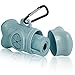 OxGord 1000 Pet Dog Waste Bags for Poop Removal Disposal Heavy Duty with Walk Leash Bone Dispenser and Leash Clip, Disposal – Robin Egg Blue with Paw Prints