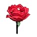 Angel Isabella Boutonniere - Red Rose with Rhinestone Decor