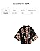 MakeMeChic Women's V Neck Floral Print Wrap Top Surplice Chiffon Crop Blouse