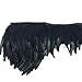 AWAYTR Rooster Hackle Feather Fringe Trim 5-7 Inches Width Sewing Crafts (2 Yards)