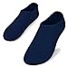 SHOESKISS Barefoot Water Skin Shoes for Women Men's Kids Aqua Socks Surf Pool Yoga Beach Swim Exercise (6. XXXL(US M:11-12), Navy)