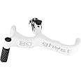 B3 Archery Ghost 3 Finger Handle Back-Tension Release with Textured Coated White Grip & Integrated Thumb Peg for Bowhunting & Competition