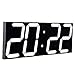 CHKOSDA LED Large Digital Wall Clock, Oversize Wall Clock with 6” Numbers, Remote Control Count up/Countdown Timer Clock, Auto Dimmer, Big Calendar and Thermometer(White)
