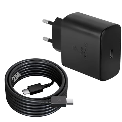 45 W Fast Charger with Charging Cable for Samsung Galaxy Tablet Tab A11 A9+, A9, S7 S8 S9 S9+ S10 S11 FE Plus Ultra FE+, S26 S25 S24 S23 USB C Fast Charging Cable Charger for Lenovo Tab M11 Tablet Charger