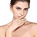 SPILOVE Serend 18k Rose Gold Plated 1 Carat Round Cubic Zirconia Solitaire Wedding Engagement Band Rings, Size 8