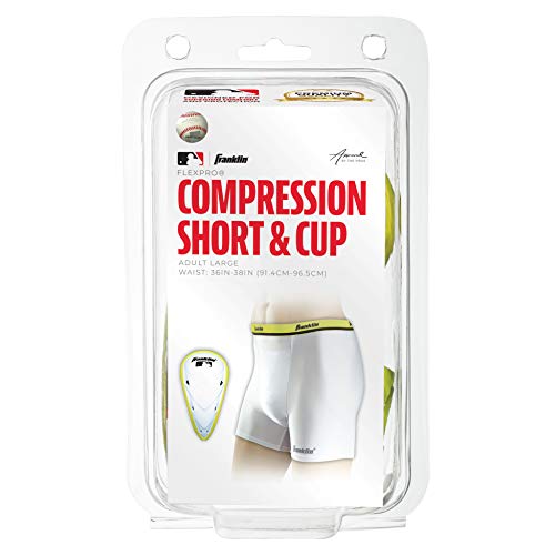 Franklin SportsYouth Compression Short With Cup Large/XLarge , White