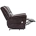 Esright Power Lift Chair Electric Recliner for Elderly Faux Leather Heated Vibration Massage with Remote Control, Brown