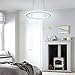 Ganeed Chandeliers,Crystal Glass Chandelier,Pendant Lighting Ceiling Lights Fixtures for Living Room Bedroom Restaurant Porch Dining Room,One Rings (Dia 11.8