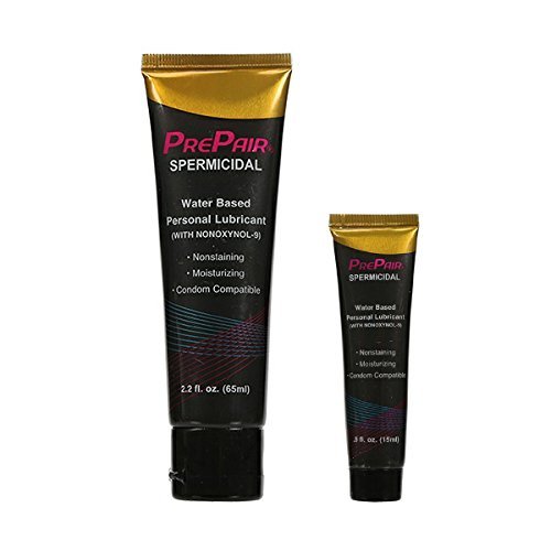 ForPlay PrePair Spermicidal Tube 2.2 ounce Waterbased Lube with Free 0.5 Oz Travel Size