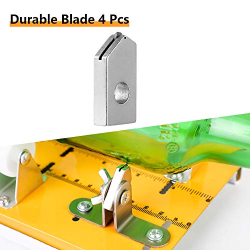 Glass Bottle Cutter Accessories Kit 15 Pack, Includes 4 pcs Blades + 5