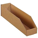 Partners Brand PBINBWZ418K Open Top Bin Boxes, 4" x