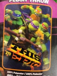 Amazon Com Teenage Mutant Ninja Turtles Epic Throw Blanket Home Kitchen