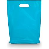 PLASTIC MERCHANDISE STORE BAGS, 9"x12", 12"x15"& 15x18 and more Retail Bags (Blue, 12" x 15")